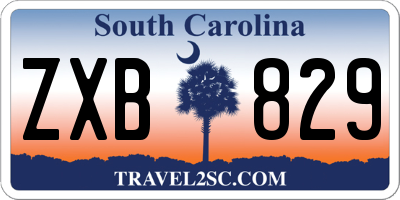 SC license plate ZXB829