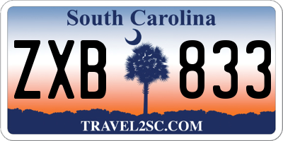 SC license plate ZXB833