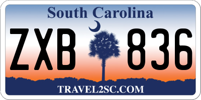 SC license plate ZXB836
