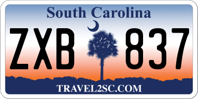SC license plate ZXB837