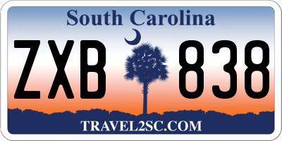 SC license plate ZXB838