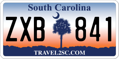 SC license plate ZXB841