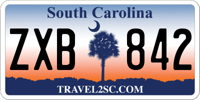 SC license plate ZXB842