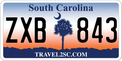 SC license plate ZXB843