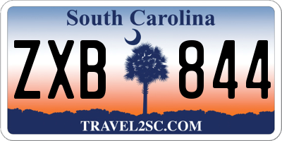 SC license plate ZXB844