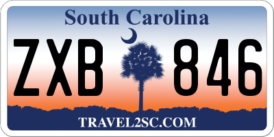 SC license plate ZXB846
