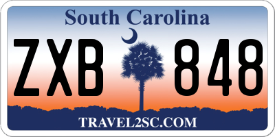 SC license plate ZXB848