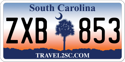 SC license plate ZXB853