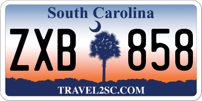 SC license plate ZXB858