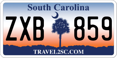 SC license plate ZXB859