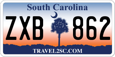 SC license plate ZXB862