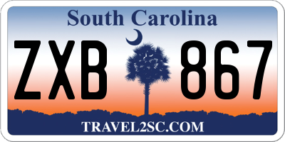 SC license plate ZXB867