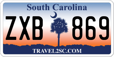 SC license plate ZXB869