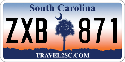 SC license plate ZXB871