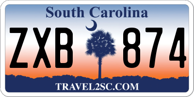 SC license plate ZXB874
