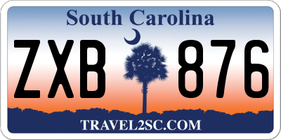 SC license plate ZXB876