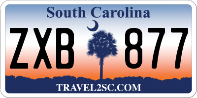 SC license plate ZXB877