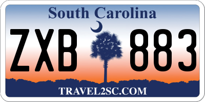 SC license plate ZXB883