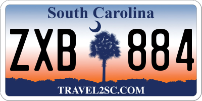 SC license plate ZXB884