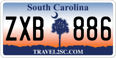 SC license plate ZXB886