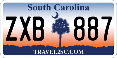 SC license plate ZXB887