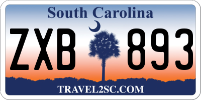 SC license plate ZXB893