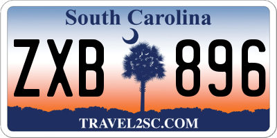 SC license plate ZXB896