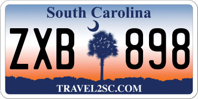 SC license plate ZXB898