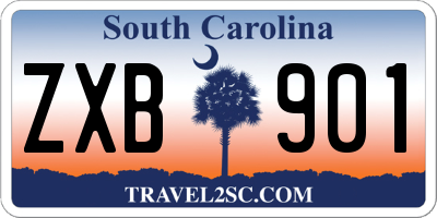 SC license plate ZXB901