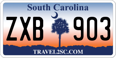 SC license plate ZXB903