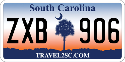 SC license plate ZXB906