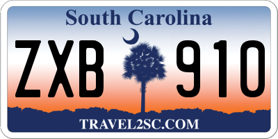 SC license plate ZXB910