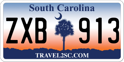 SC license plate ZXB913