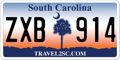 SC license plate ZXB914