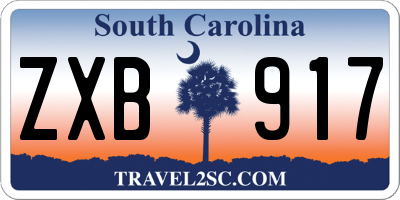 SC license plate ZXB917
