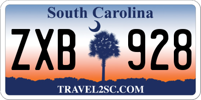 SC license plate ZXB928