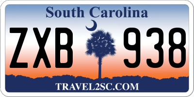 SC license plate ZXB938