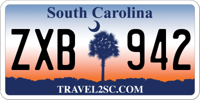 SC license plate ZXB942