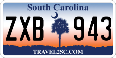 SC license plate ZXB943