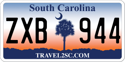 SC license plate ZXB944