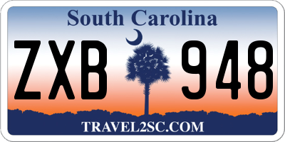 SC license plate ZXB948