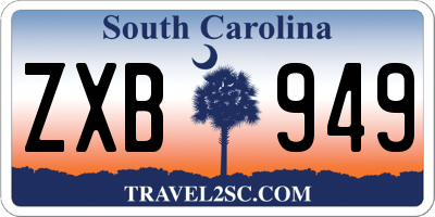 SC license plate ZXB949