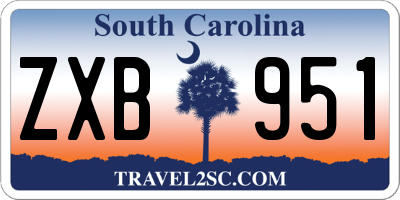 SC license plate ZXB951