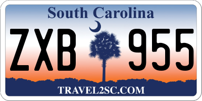 SC license plate ZXB955