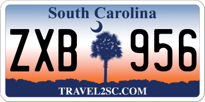 SC license plate ZXB956