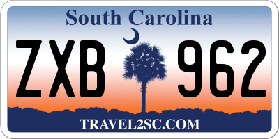 SC license plate ZXB962