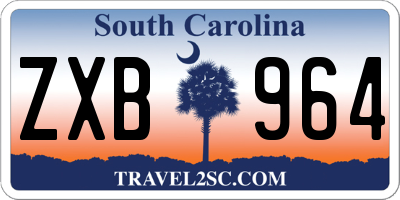 SC license plate ZXB964