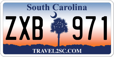 SC license plate ZXB971