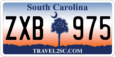 SC license plate ZXB975