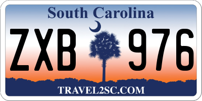 SC license plate ZXB976